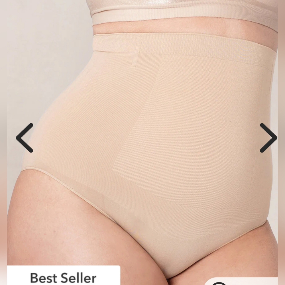 SHAPERMINT Essential All Day Every Day High Waisted Shaper Panty.Beige.Size M/L